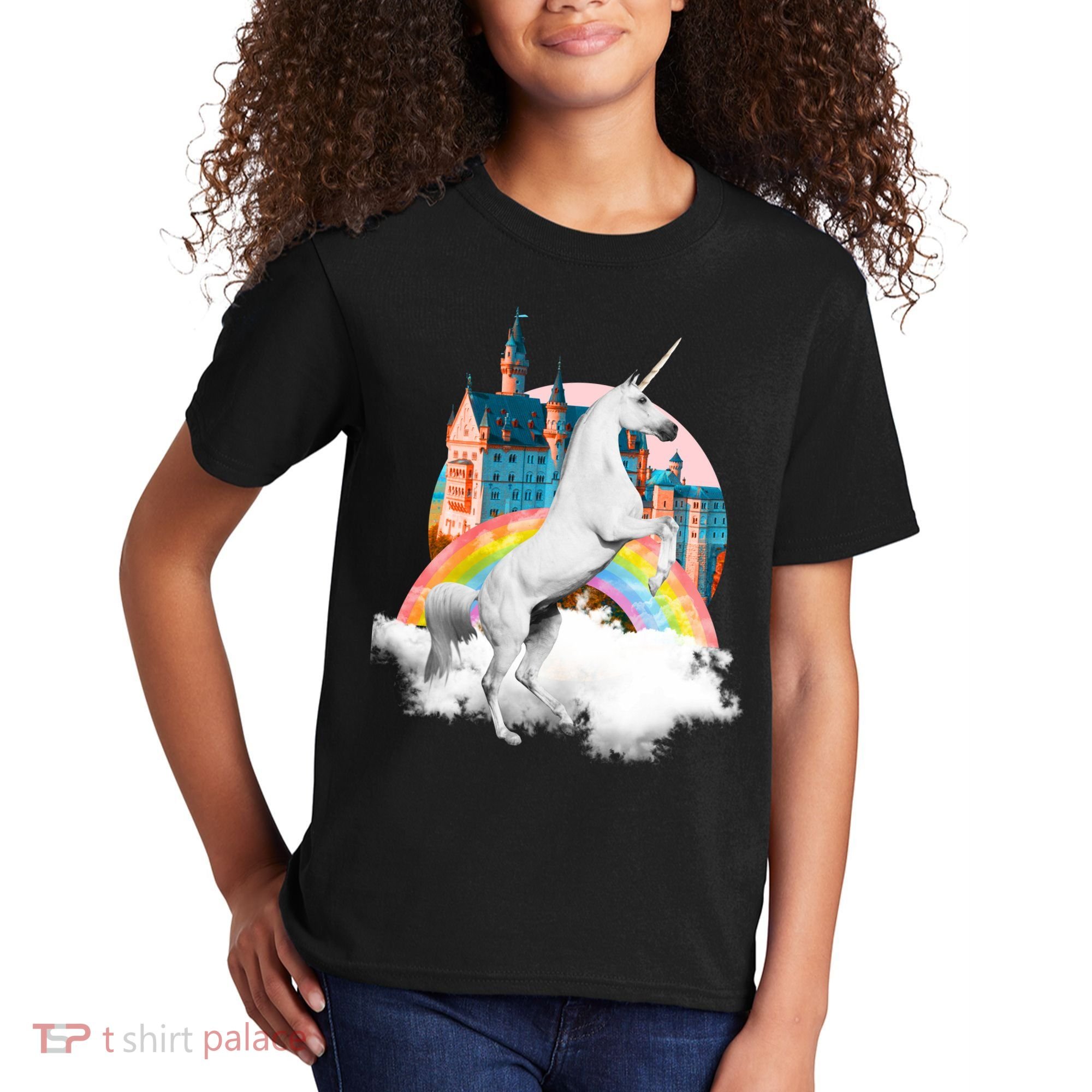 Magical Unicorn Castle Kids T-Shirt