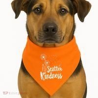 Matching Unity Day Orange Teacher Kindness Be Kind USA-Made Doggie Bandana thumb 1
