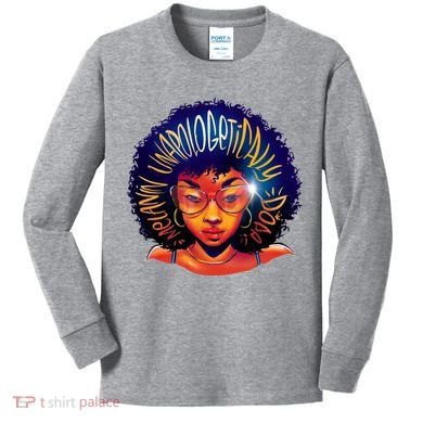 Melanin Unapologetically Dope Kids Long Sleeve Shirt