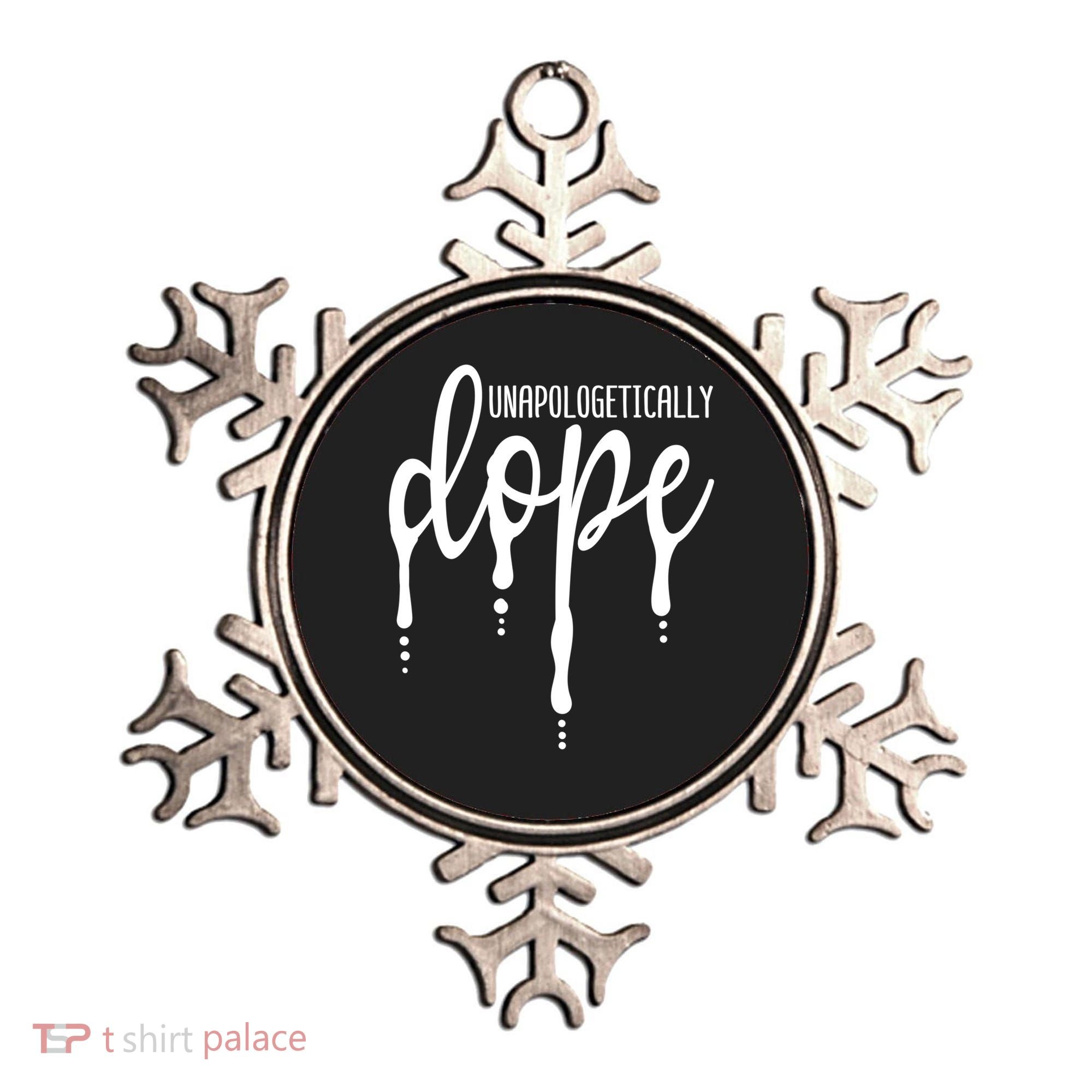 Melanin Unapologetically Dope Black Girl Tee Christmas Gift Ornament