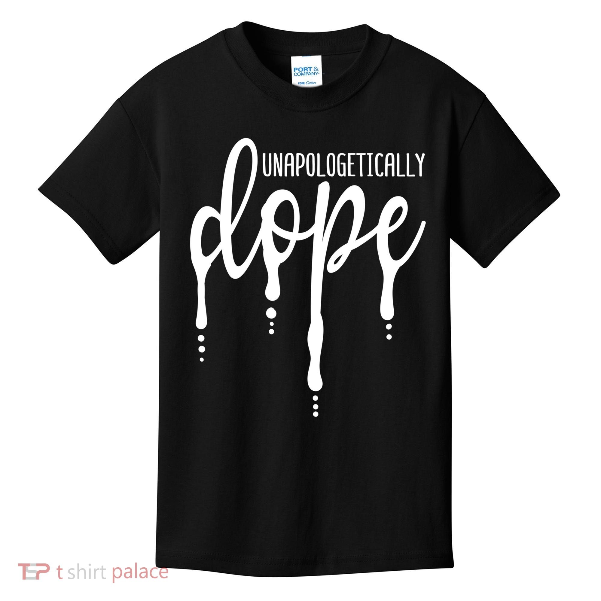 Melanin Unapologetically Dope Black Girl Tee Christmas Gift Kids T-Shirt