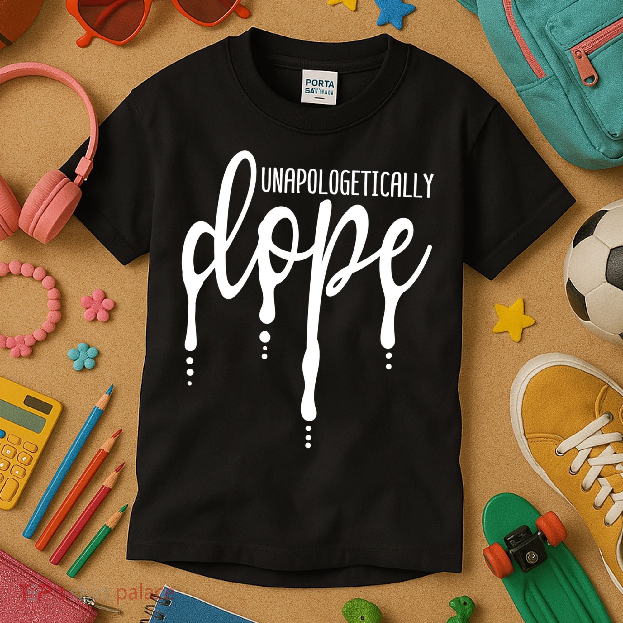 Melanin Unapologetically Dope Black Girl Tee Christmas Gift Kids T-Shirt