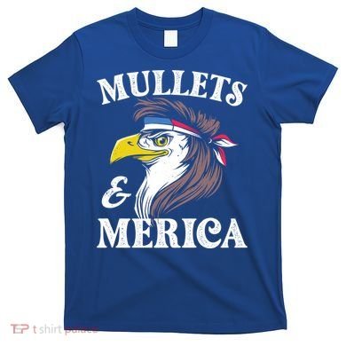 Mullegift Usa Eagle Mullet Merica Vintage American Flag Gift T-Shirt