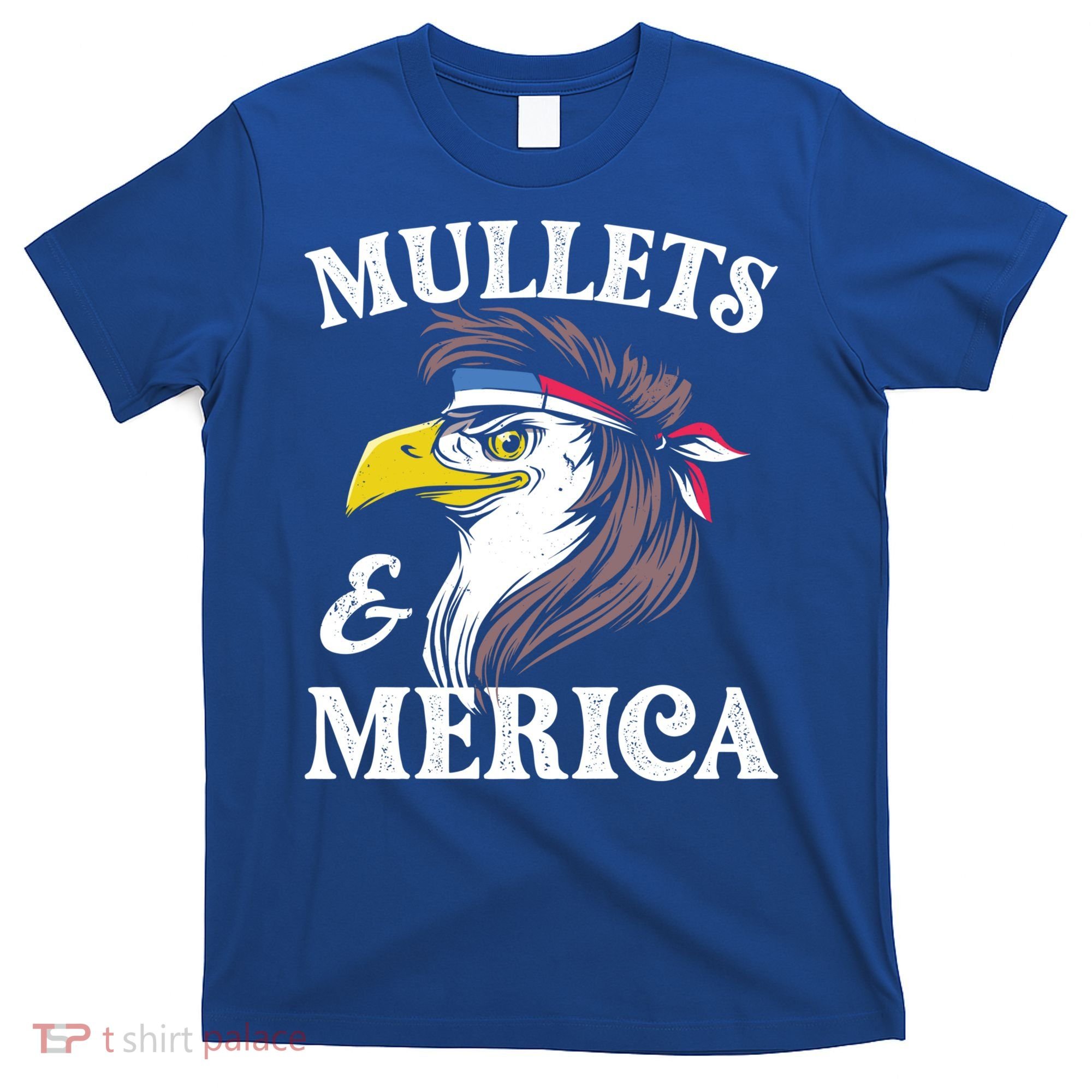 Mullegift Usa Eagle Mullet Merica Vintage American Flag Gift T-Shirt