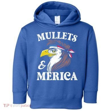 Mullegift Usa Eagle Mullet Merica Vintage American Flag Gift Toddler Hoodie