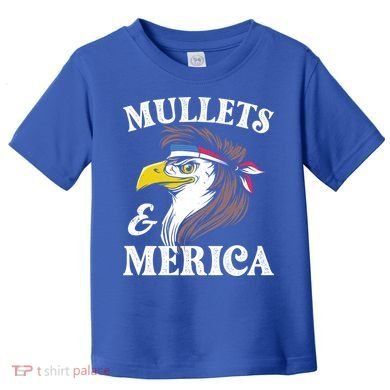 Mullegift Usa Eagle Mullet Merica Vintage American Flag Gift Toddler T-Shirt