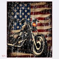 Motorcycle USA Flag Retro Biker Women's Tank Top thumb 5