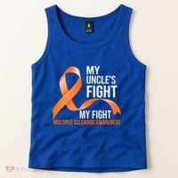 My Uncle's Fight My Fight Multiple Sclerosis Ms Warrior Funny Gift Tank Top thumb 2