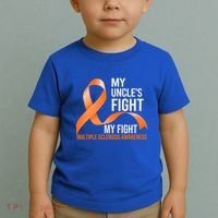 My Uncle's Fight My Fight Multiple Sclerosis Ms Warrior Funny Gift Toddler T-Shirt thumb 2