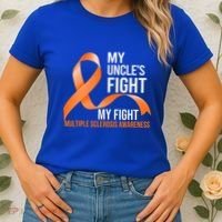 My Uncle's Fight My Fight Multiple Sclerosis Ms Warrior Funny Gift Women's T-Shirt thumb 2