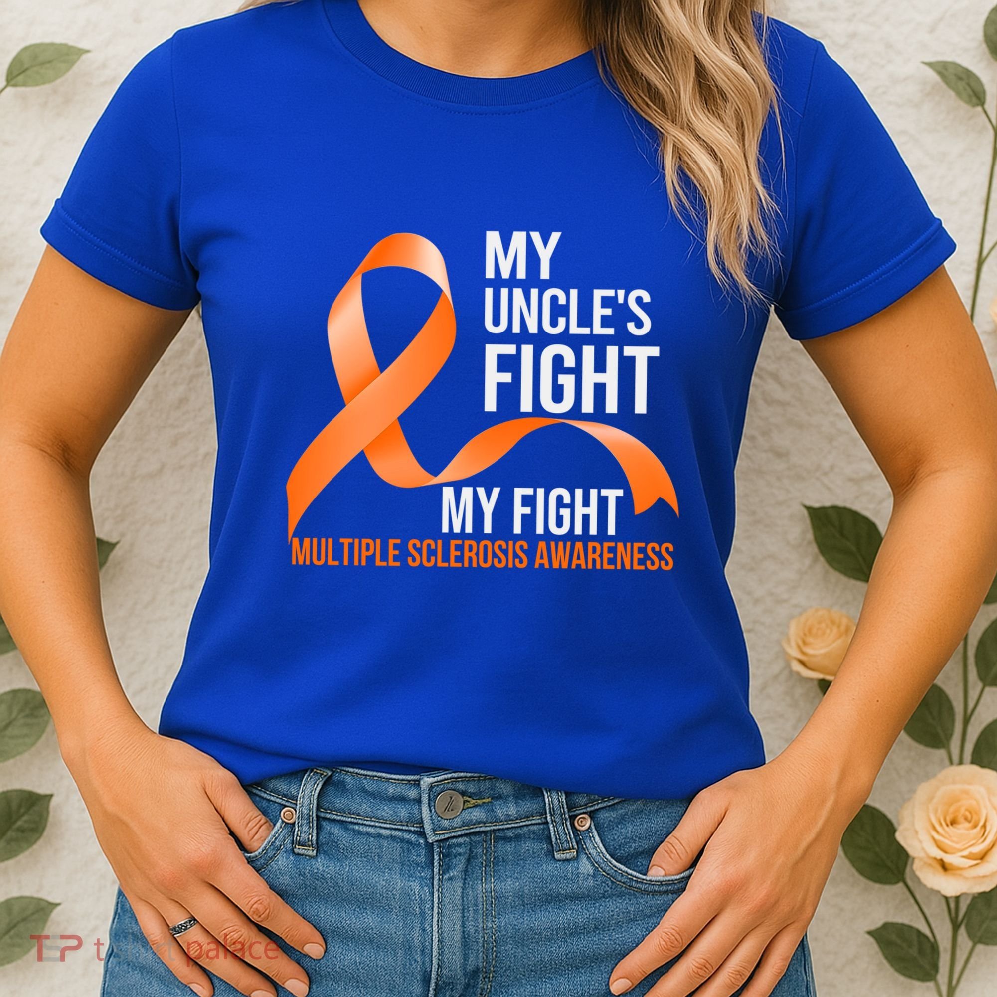 My Uncle's Fight My Fight Multiple Sclerosis Ms Warrior Funny Gift Women's T-Shirt