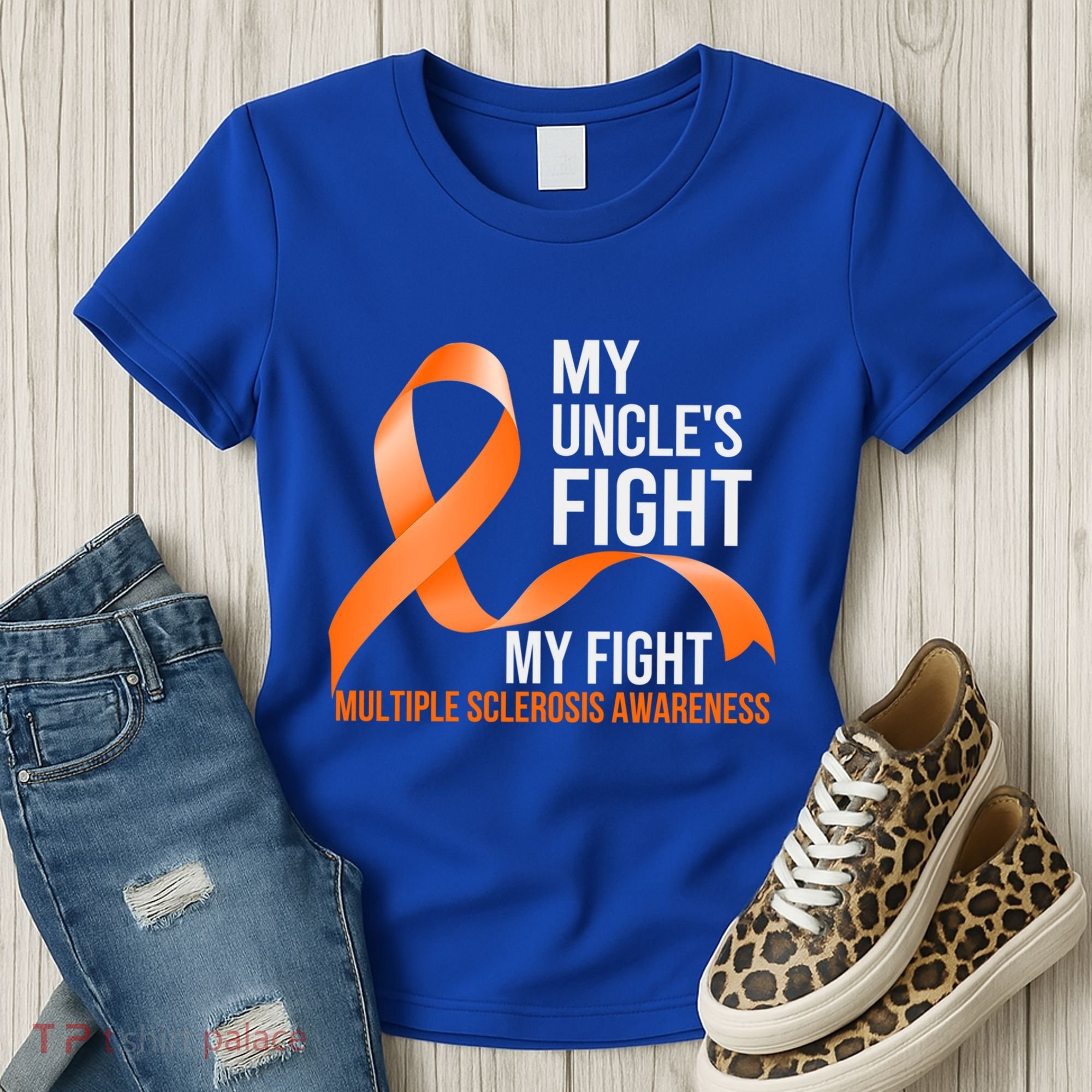 My Uncle's Fight My Fight Multiple Sclerosis Ms Warrior Funny Gift Women's T-Shirt