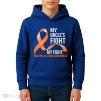 My Uncle's Fight My Fight Multiple Sclerosis Ms Warrior Funny Gift Kids Hoodie thumb 4