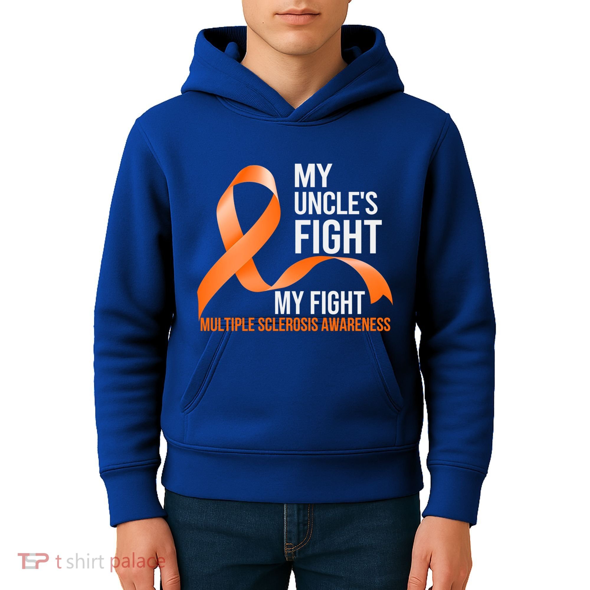 My Uncle's Fight My Fight Multiple Sclerosis Ms Warrior Funny Gift Kids Hoodie