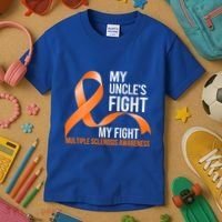 My Uncle's Fight My Fight Multiple Sclerosis Ms Warrior Funny Gift Kids T-Shirt thumb 3