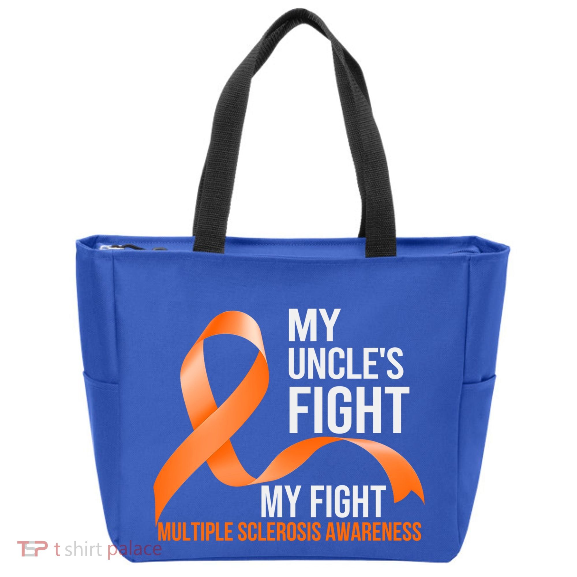 My Uncle's Fight My Fight Multiple Sclerosis Ms Warrior Funny Gift Tote Bag