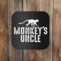 Monkey's Uncle Funny Monkey Lover Gift Jungle Animal Lover Coaster thumb 0