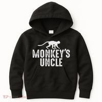 Monkey's Uncle Funny Monkey Lover Gift Jungle Animal Lover Kids Hoodie thumb 0