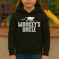 Monkey's Uncle Funny Monkey Lover Gift Jungle Animal Lover Kids Hoodie thumb 3