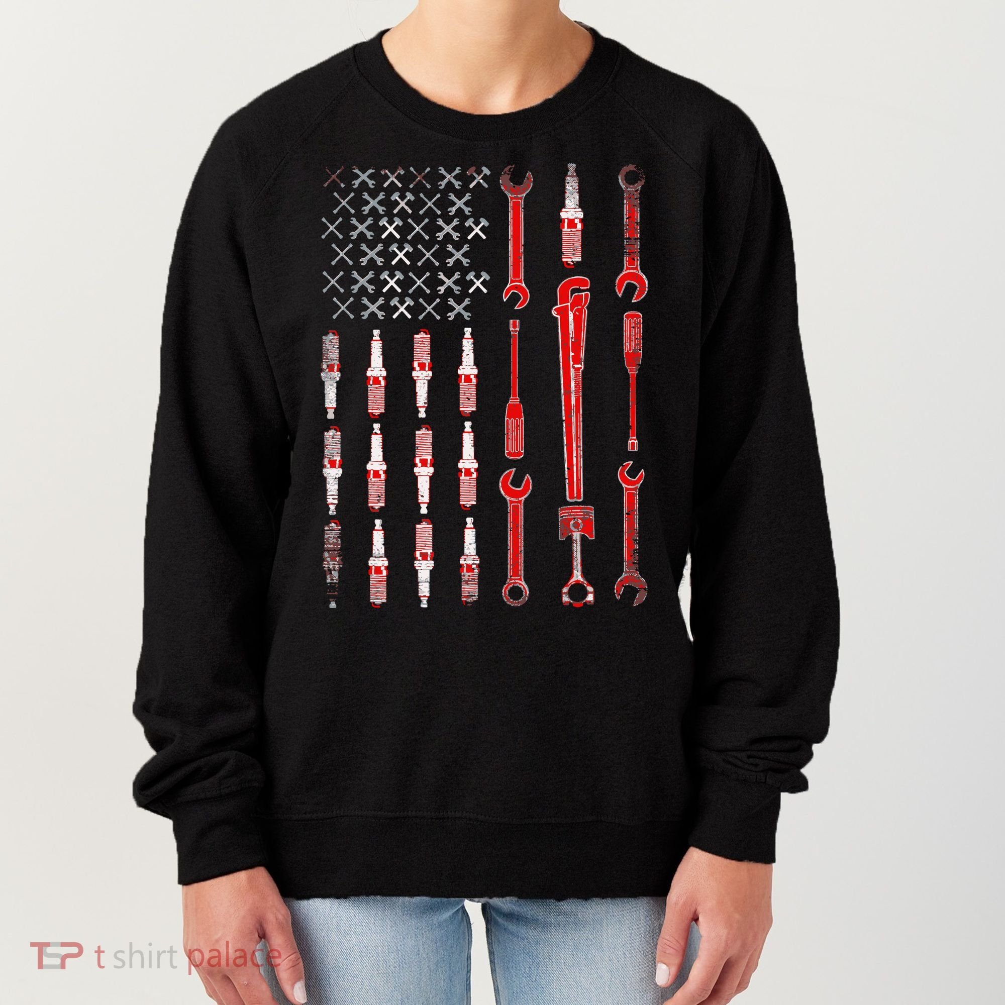 Mechanic USA Flag Women's Sweatshirt