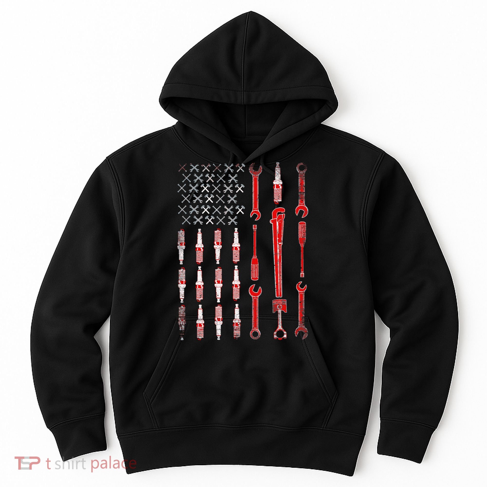 Mechanic USA Flag Hoodie