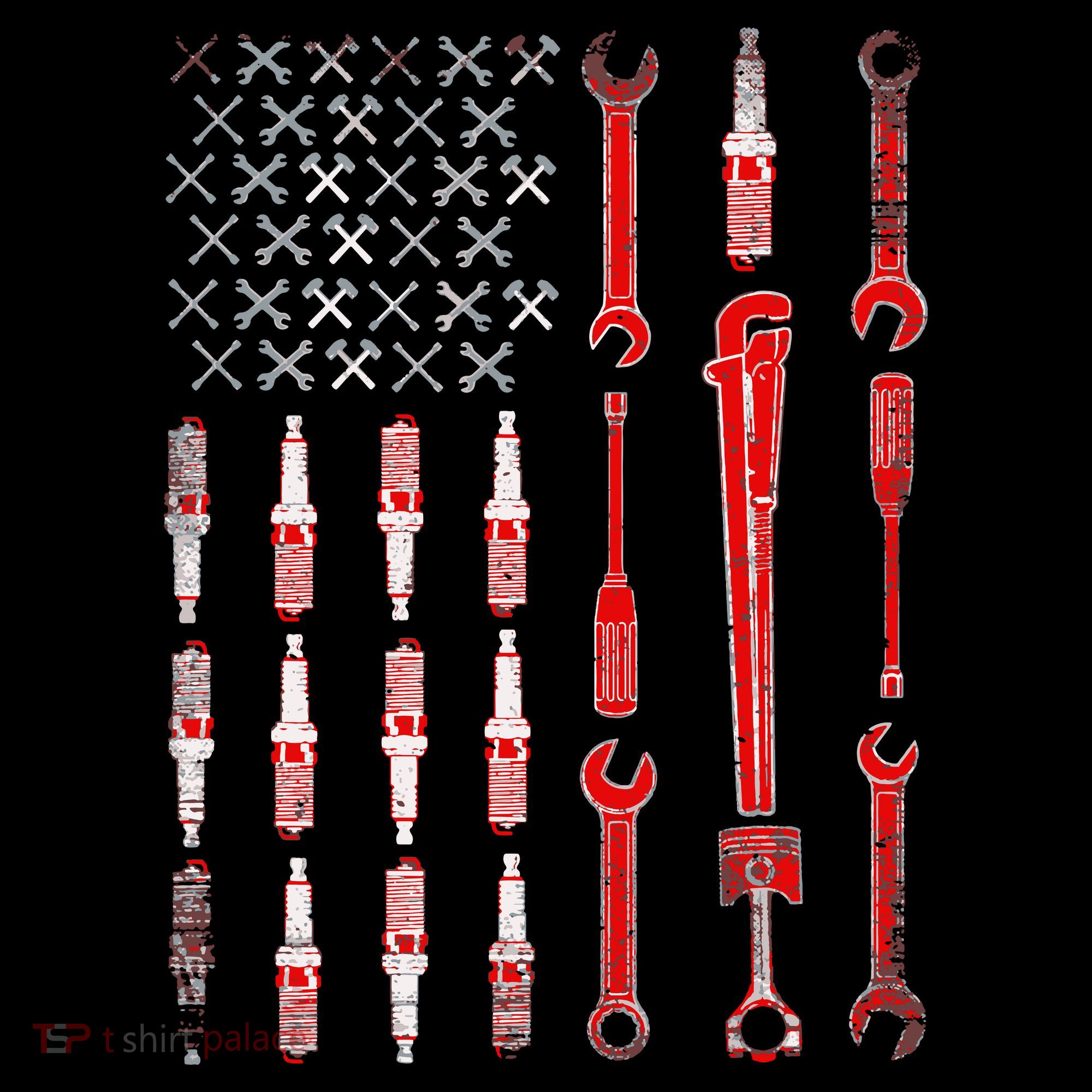 Mechanic USA Flag Apron