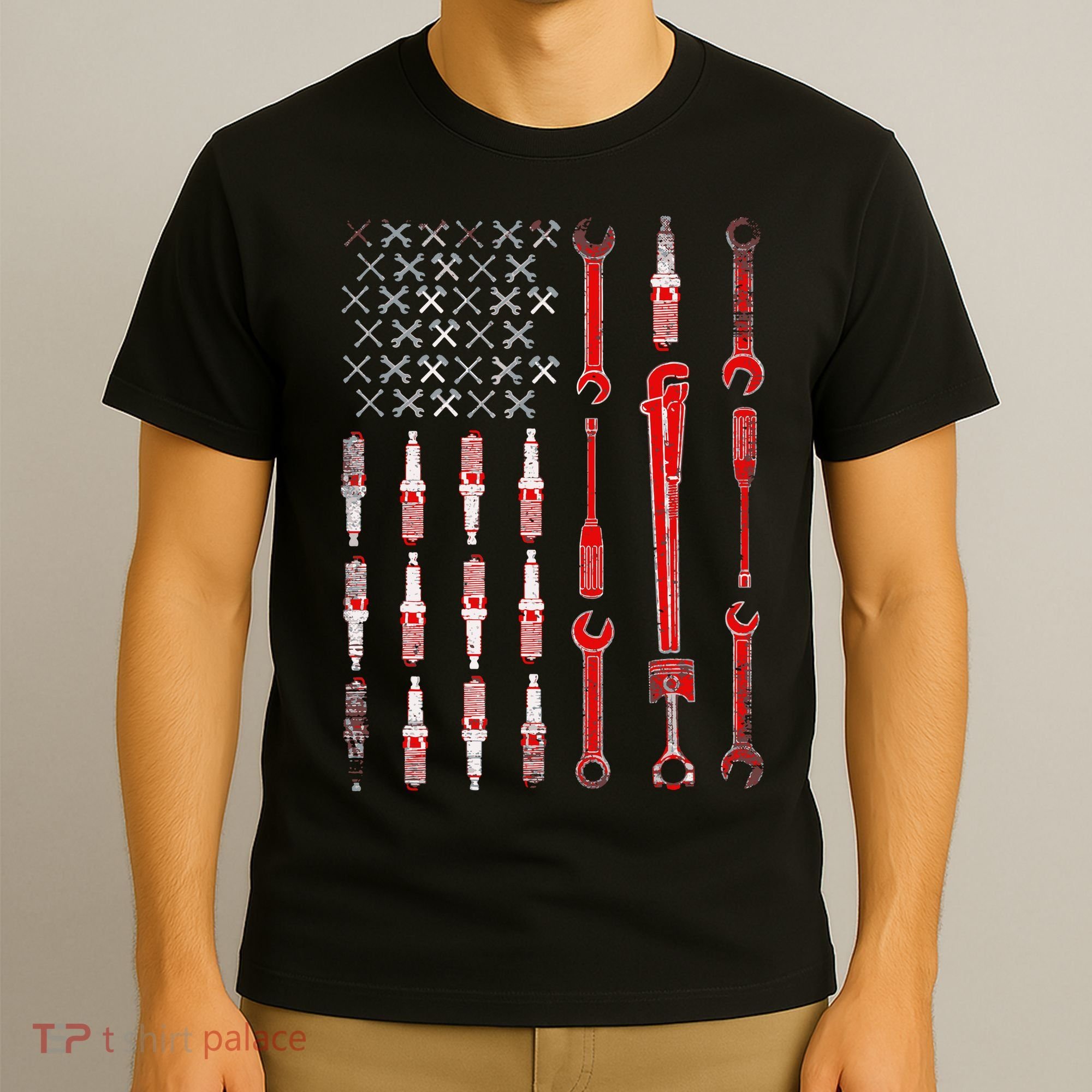 Mechanic USA Flag T-Shirt