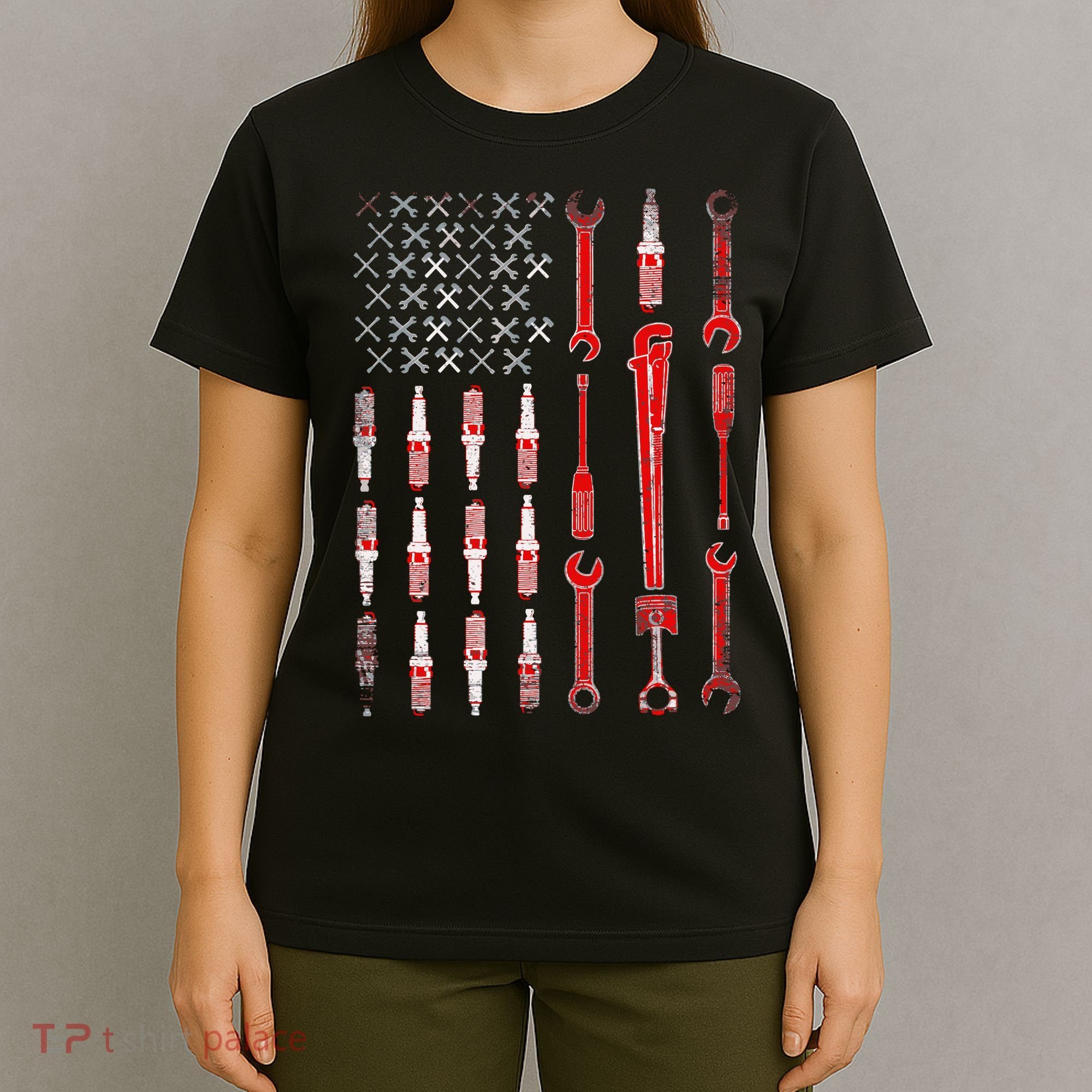 Mechanic USA Flag T-Shirt