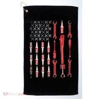 Mechanic USA Flag Golf Towel thumb 0