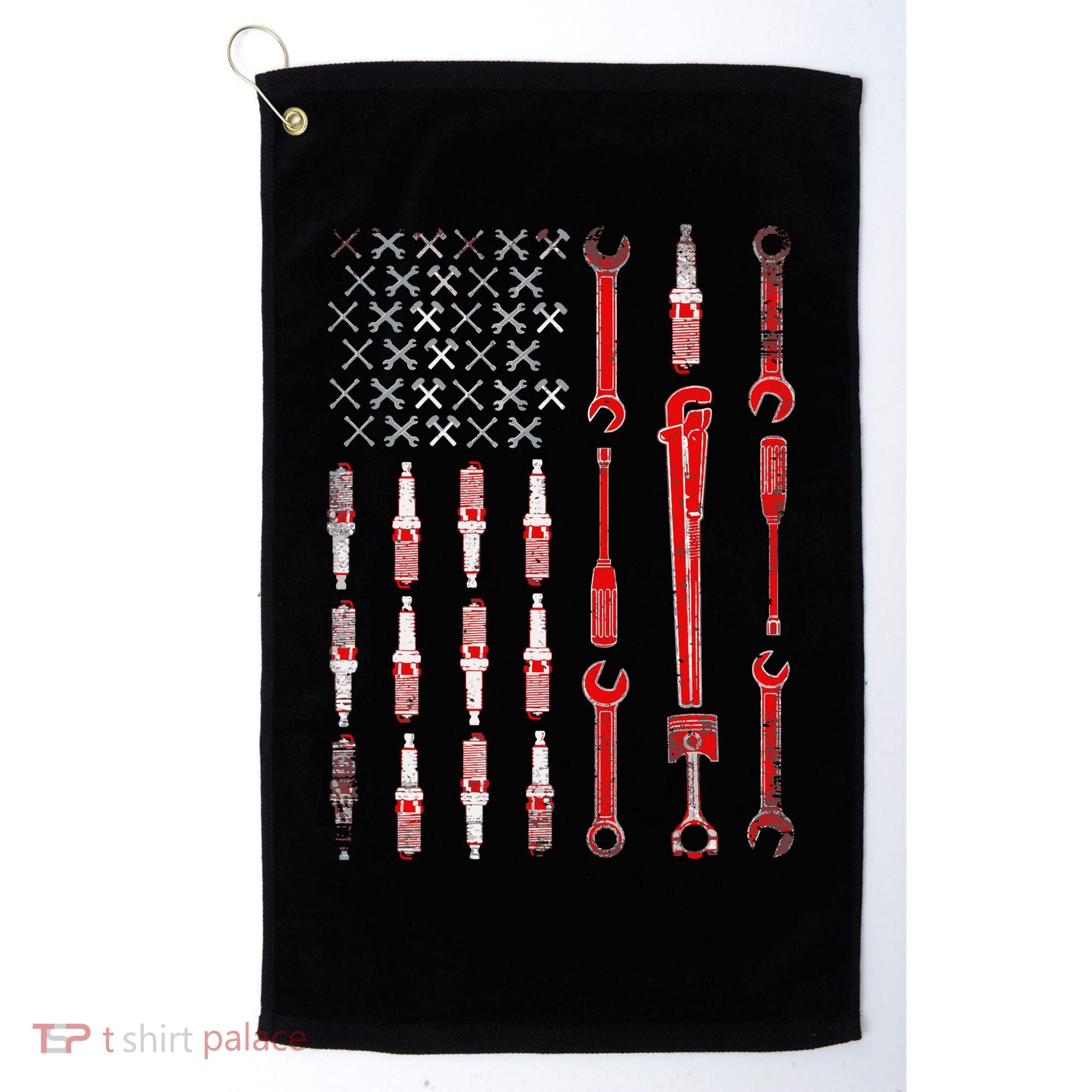 Mechanic USA Flag Golf Towel