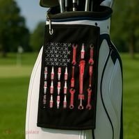 Mechanic USA Flag Golf Towel thumb 2