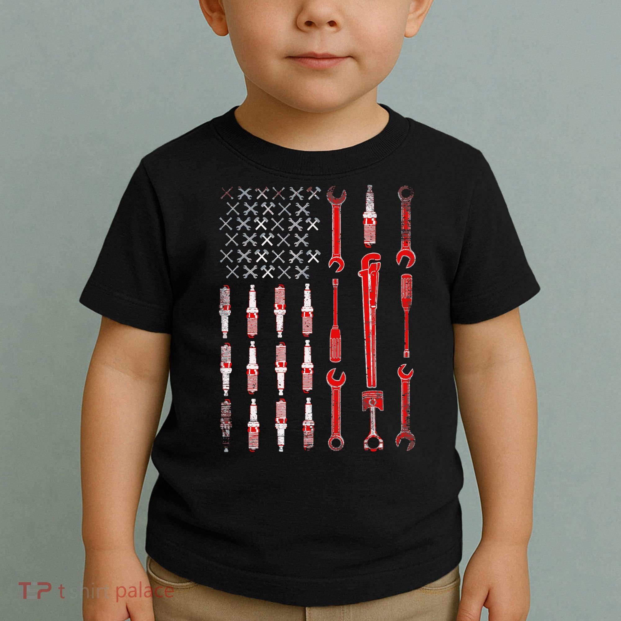 Mechanic USA Flag Toddler T-Shirt