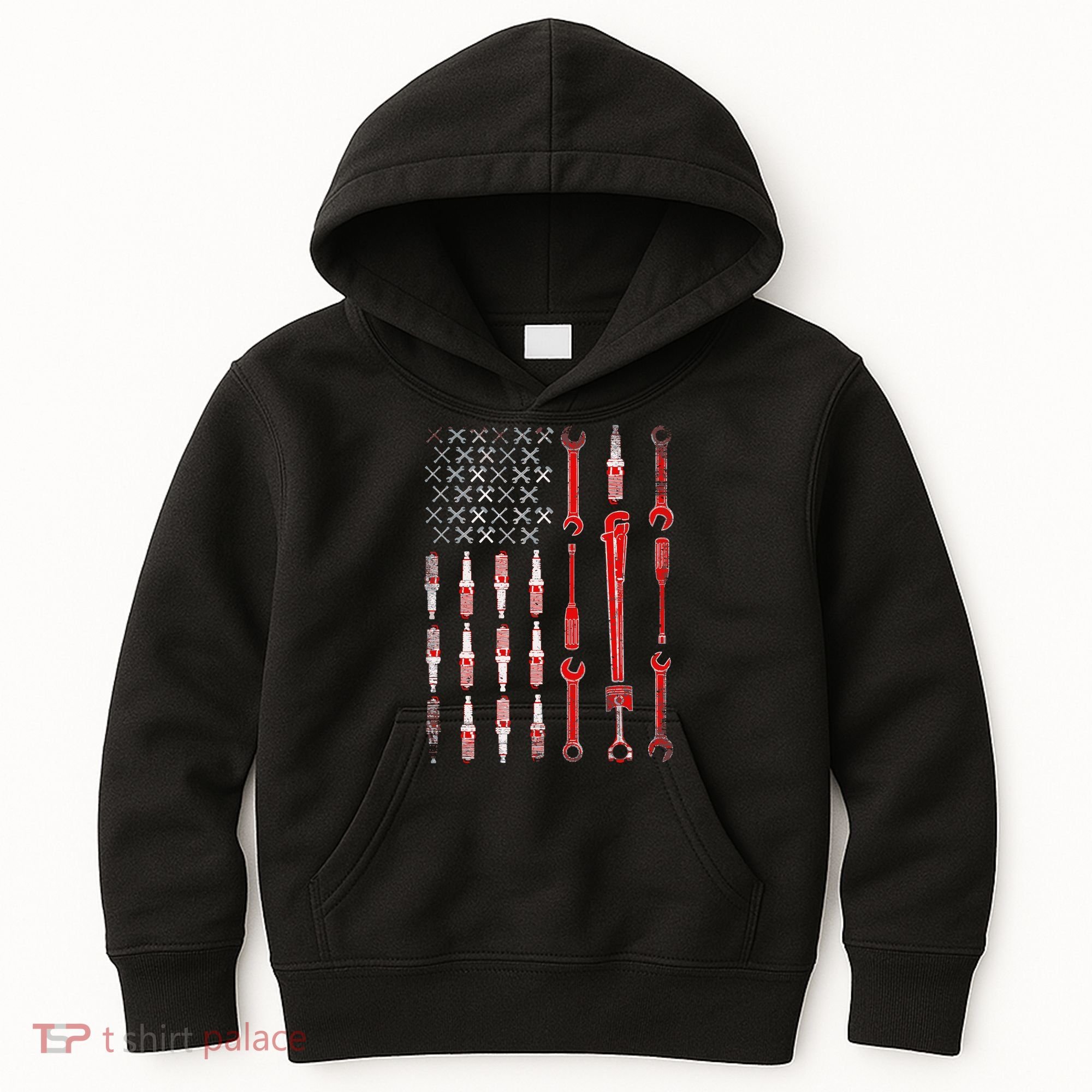 Mechanic USA Flag Kids Hoodie