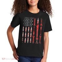 Mechanic USA Flag Kids T-Shirt thumb 2