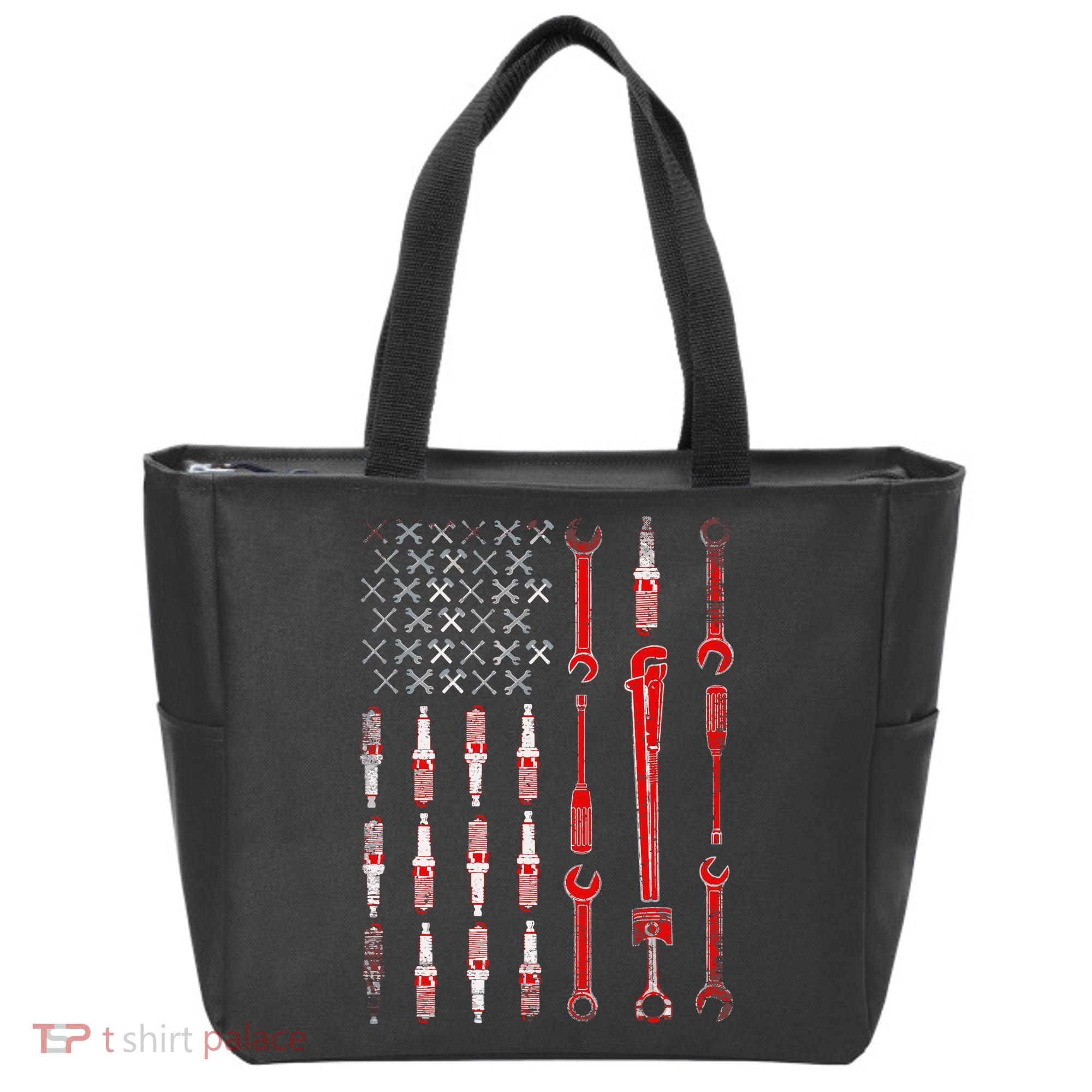 Mechanic USA Flag Tote Bag