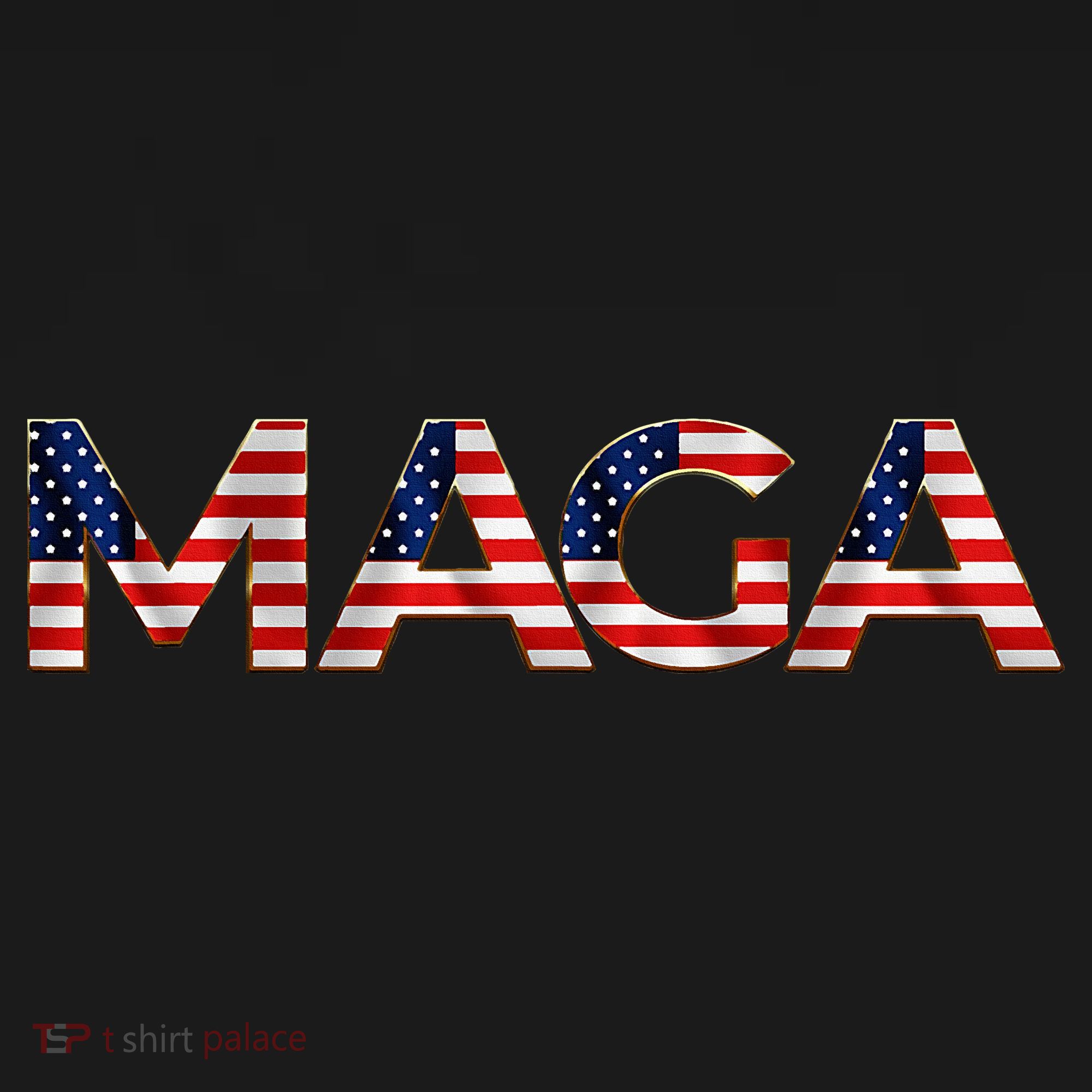 Maga Usa Flag Letters President Trump Women's Tank Top