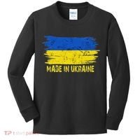 Made Ukraine Flag Ukrainian Proud In Ukraine Kids Long Sleeve Shirt thumb 0