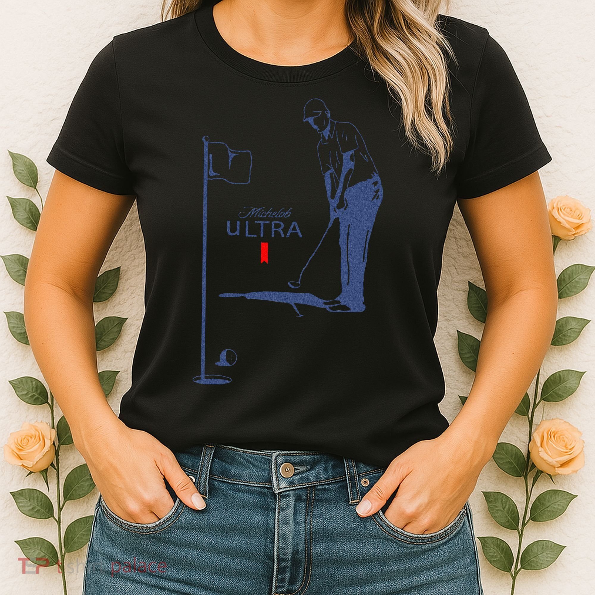 Michelob Ultra Golfing Dad  Beer Fatherhood Women's T-Shirt