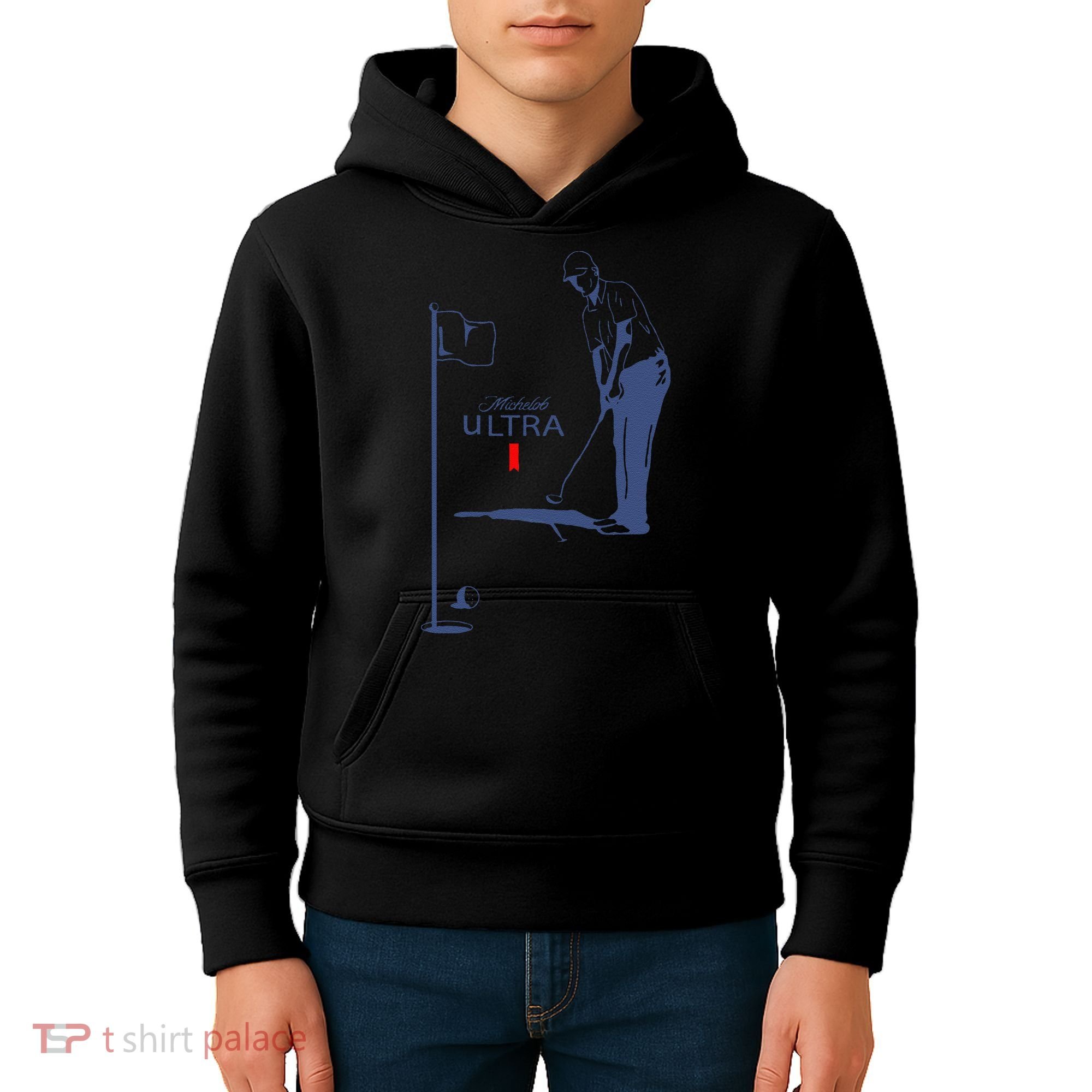 Michelob Ultra Golfing Dad  Beer Fatherhood Kids Hoodie