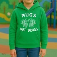 Mugs Not Drugs Kids Hoodie thumb 3
