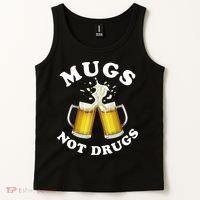 Mugs Not Drugs Funny St. Patrick's Day Beer Tank Top thumb 2