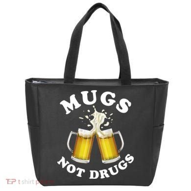 Mugs Not Drugs Funny St. Patrick's Day Beer Tote Bag