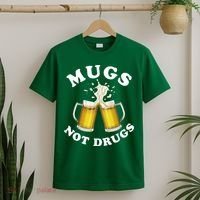 Mugs Not Drugs Funny St. Patrick's Day Beer T-Shirt thumb 2