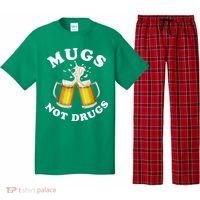 Mugs Not Drugs Funny St. Patrick's Day Beer Pajama Set thumb 0