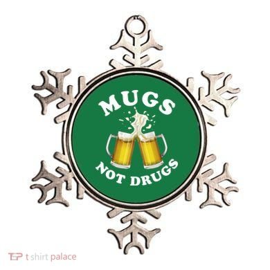 Mugs Not Drugs Funny St. Patrick's Day Beer Ornament