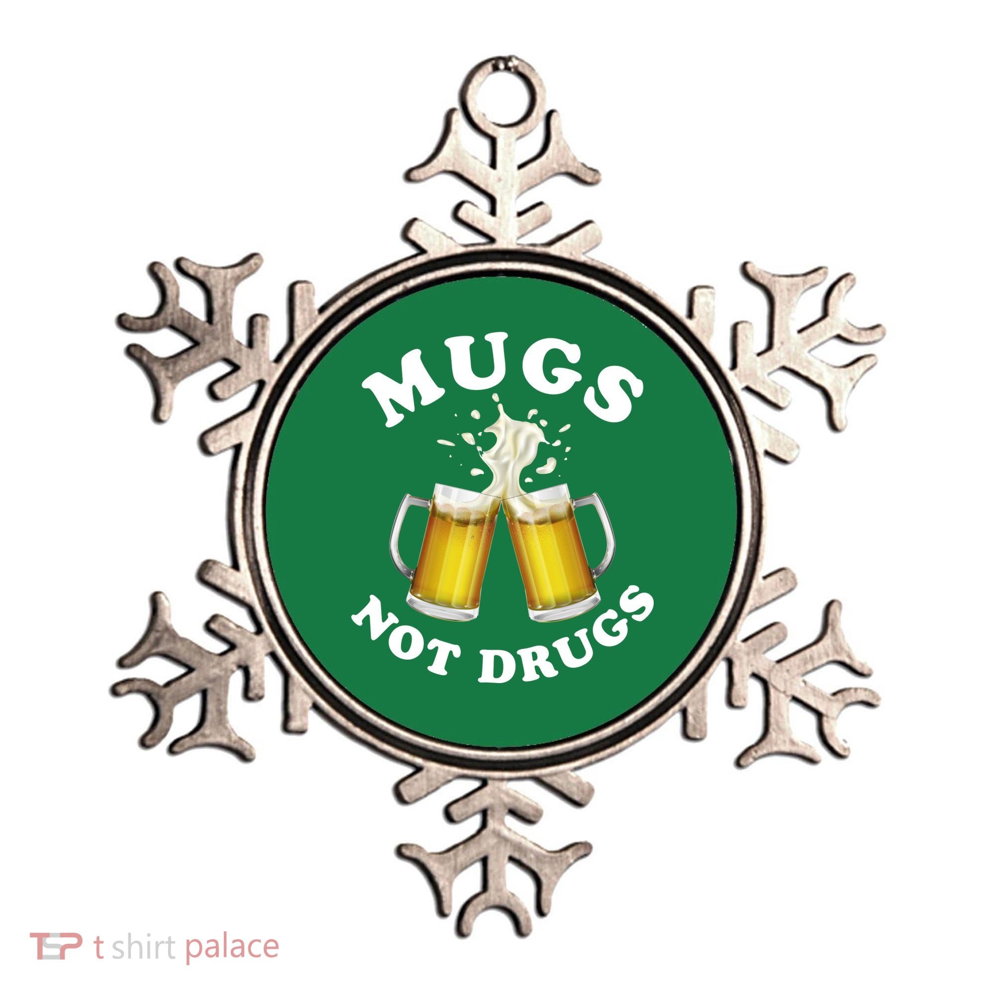 Mugs Not Drugs Funny St. Patrick's Day Beer Ornament