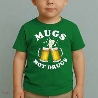 Mugs Not Drugs Funny St. Patrick's Day Beer Toddler T-Shirt thumb 2