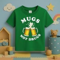Mugs Not Drugs Funny St. Patrick's Day Beer Toddler T-Shirt thumb 3