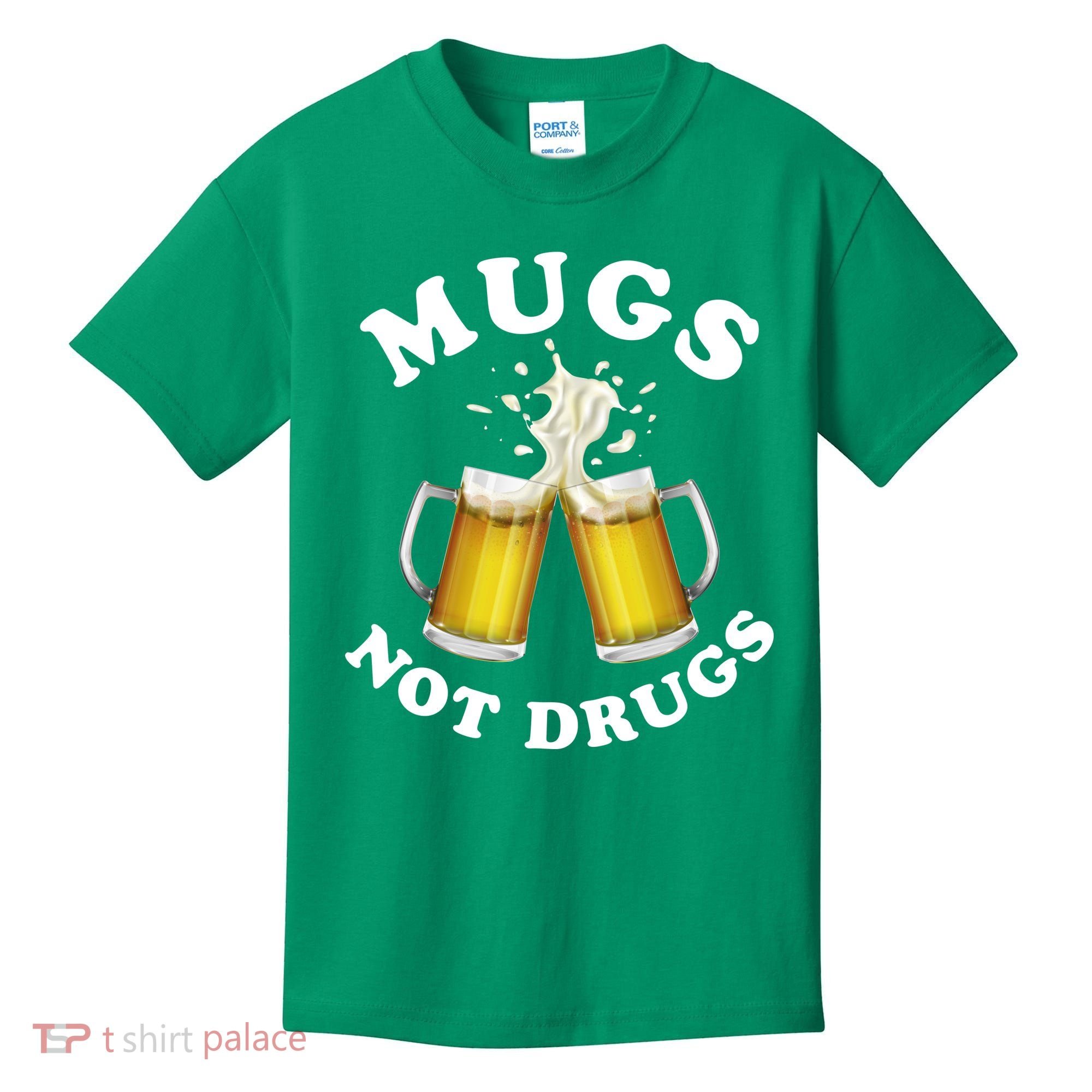 Mugs Not Drugs Funny St. Patrick's Day Beer Kids T-Shirt