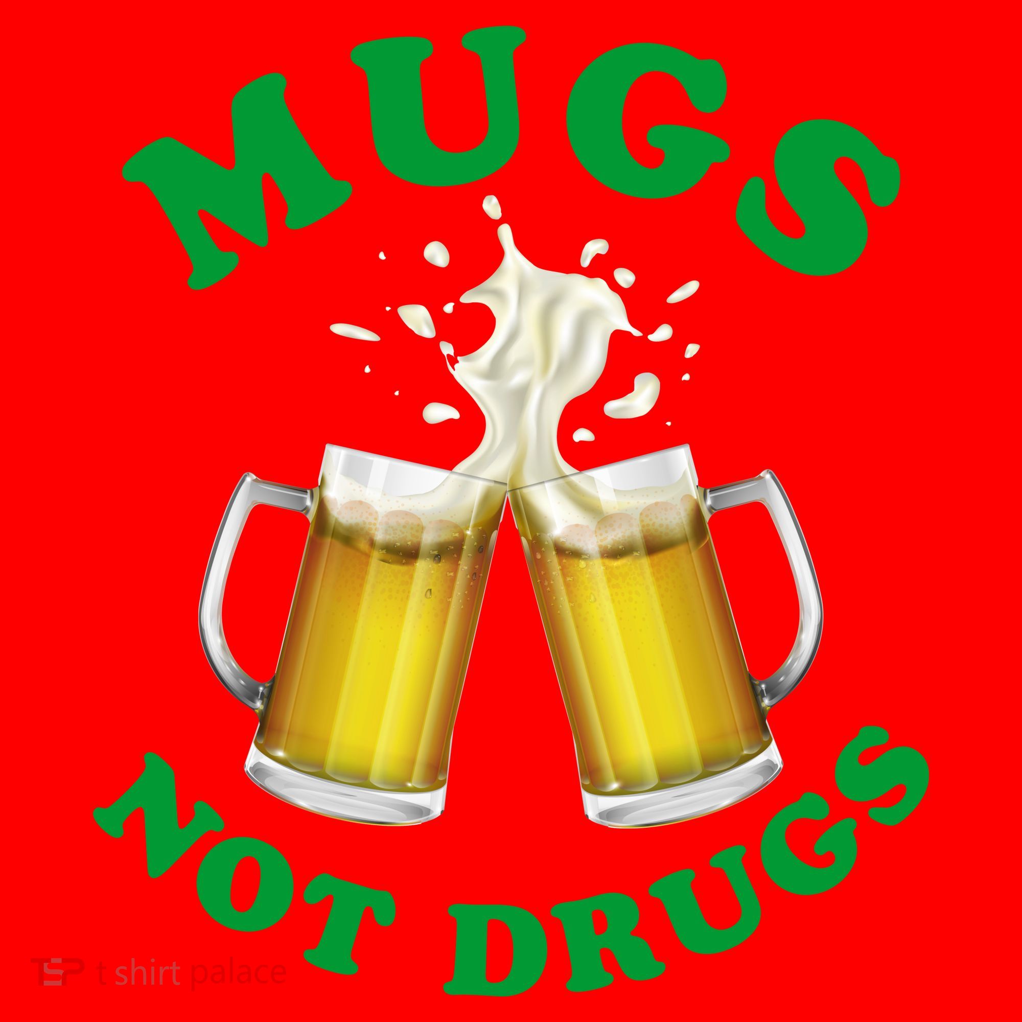 Mugs Not Drugs Funny St. Patrick's Day Beer Santa Hat